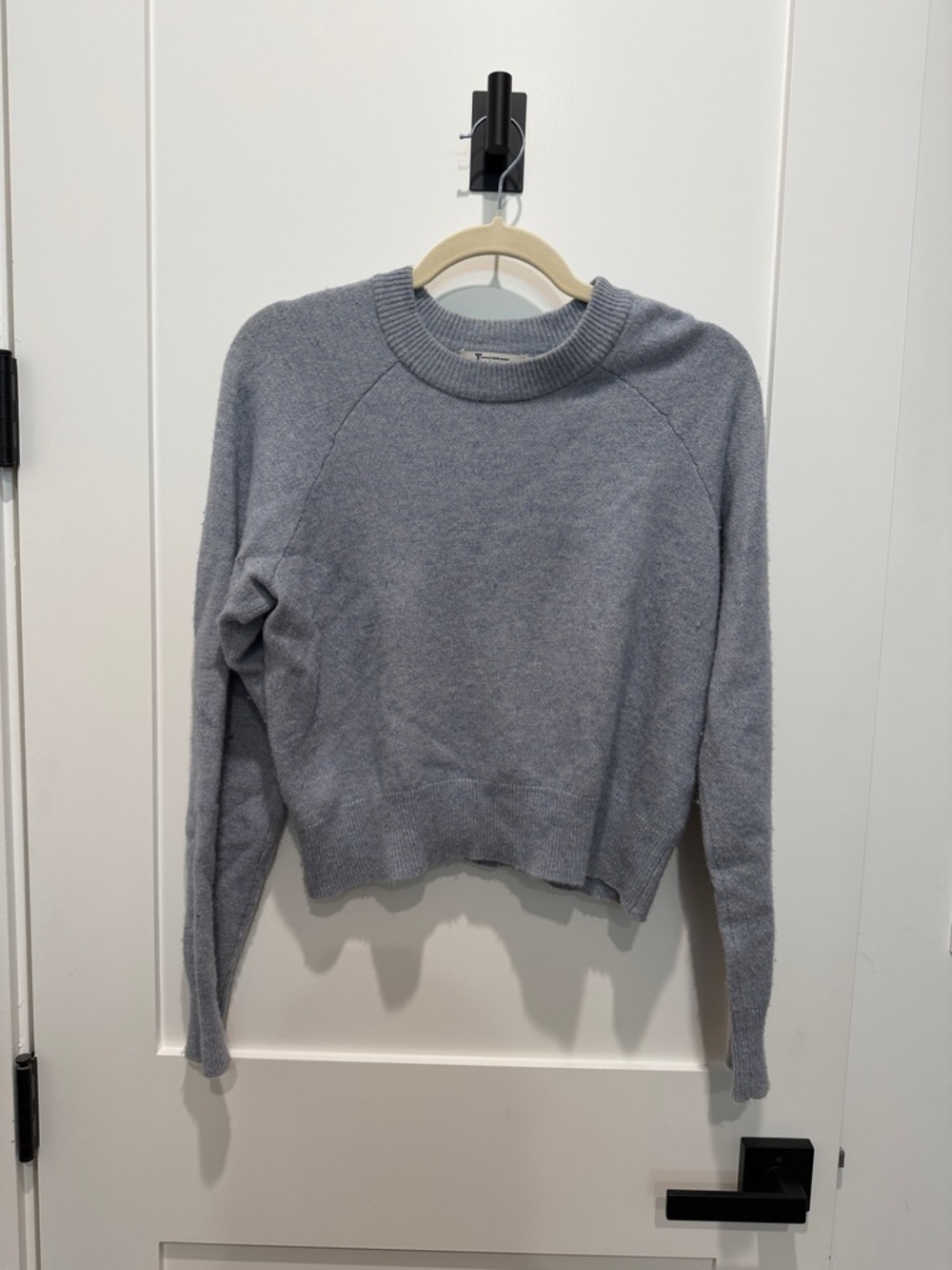 Alexander Wang Light Gray/Blue Crewneck Sweater